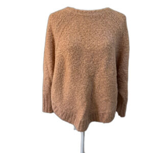 Lou & Grey | Wool Blend Boucle Blush Poncho Sweater Size XS/S Round Hem Knit
